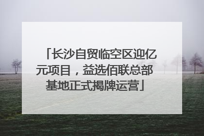 长沙自贸临空区迎亿元项目，益选佰联总部基地正式揭牌运营