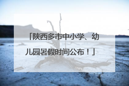 陕西多市中小学、幼儿园暑假时间公布！