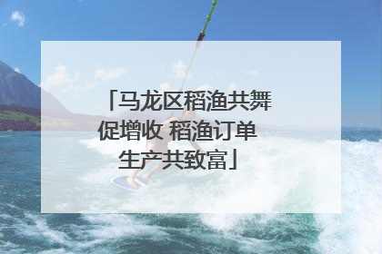 马龙区稻渔共舞促增收 稻渔订单生产共致富