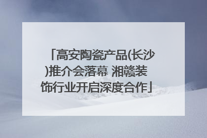高安陶瓷产品(长沙)推介会落幕 湘赣装饰行业开启深度合作