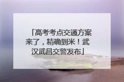 高考考点交通方案来了，精确到米！武汉武昌交警发布