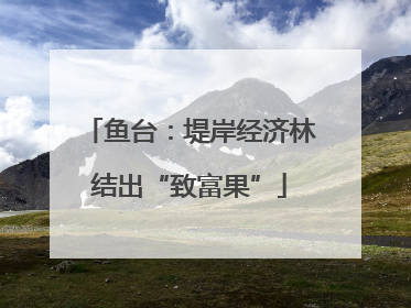 鱼台：堤岸经济林结出“致富果”