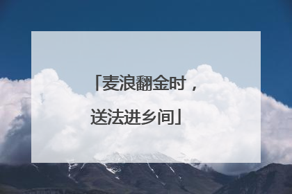 麦浪翻金时，送法进乡间