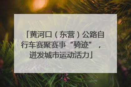 黄河口（东营）公路自行车赛聚赛事“骑迹”，迸发城市运动活力