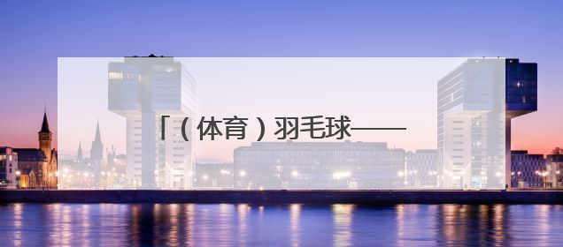 （体育）羽毛球——印尼公开赛：程星/张驰晋级混双八强