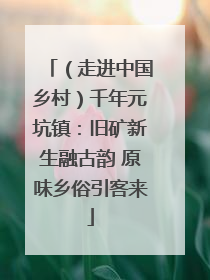 （走进中国乡村）千年元坑镇：旧矿新生融古韵 原味乡俗引客来