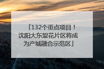 132个重点项目！沈阳大东望花片区将成为产城融合示范区