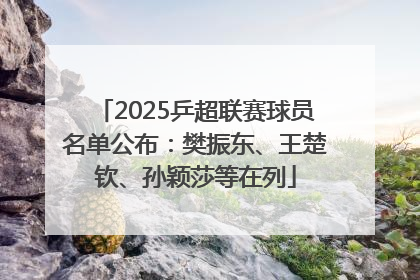 2025乒超联赛球员名单公布：樊振东、王楚钦、孙颖莎等在列