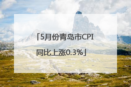5月份青岛市CPI同比上涨0.3%