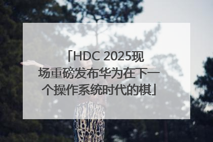 HDC 2025现场重磅发布华为在下一个操作系统时代的棋